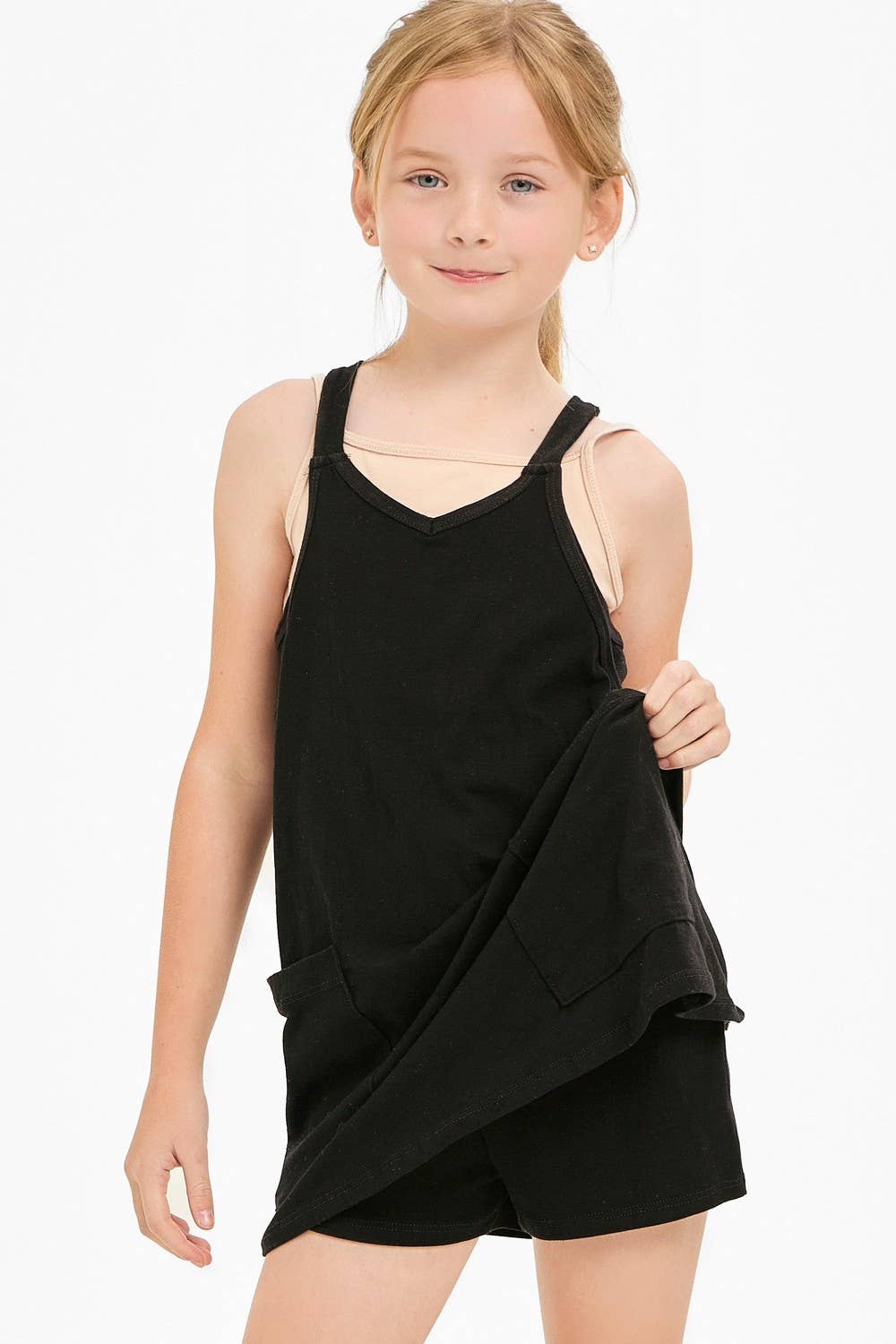 Relaxed Tank Dress with Built-In Romper Lining