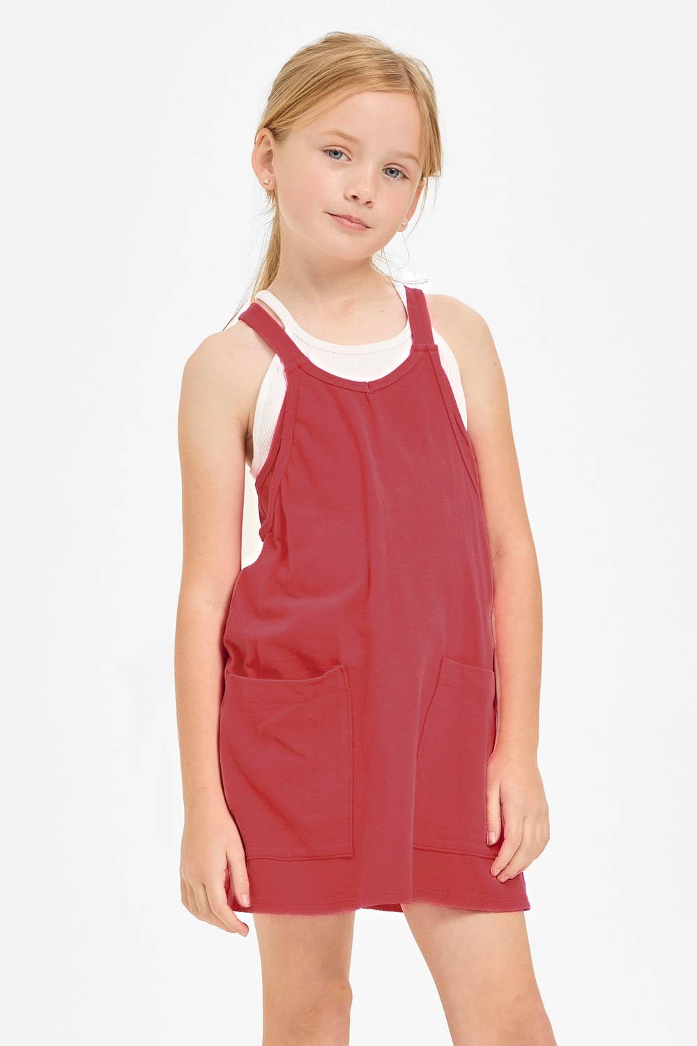 Relaxed Tank Dress with Built-In Romper Lining